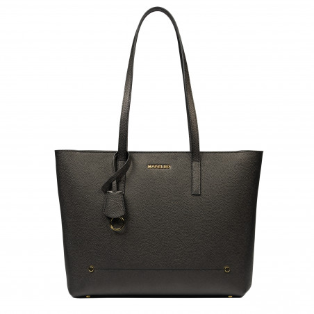 Damen-Umhängetasche 034g Schwarz Kaviar