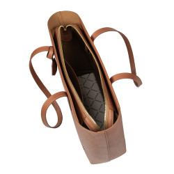 Damentasche Schultertasche 034g Safiano Karamell