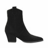 Damenstiefeletten mit Absatz 1411 schwarz Velours