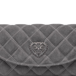 Damentasche 048g 01 graues Wildleder