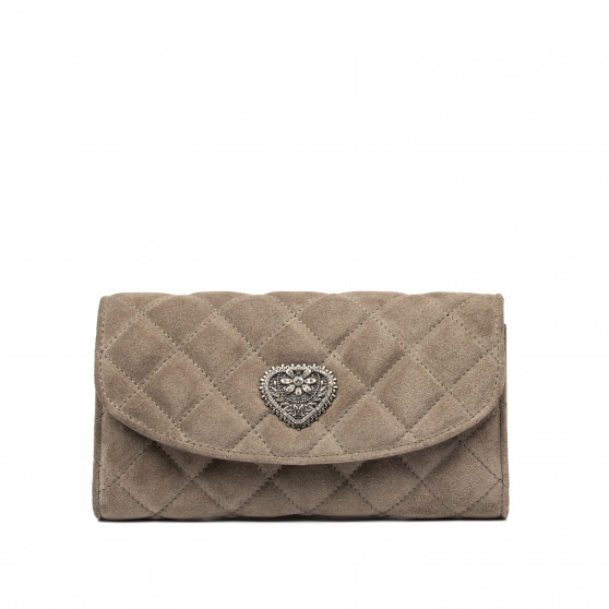 Damentasche Schultertasche 048g 01 Wildleder Sandstein