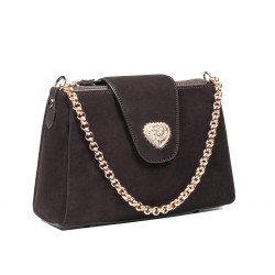 Umhängetasche Damen 051g Kaffeewildleder