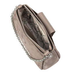 Damen-Schultertasche 051g 01 Wildleder Sandstein