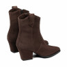 Damen Stiefeletten mit Absatz 1411 Kakao Velours