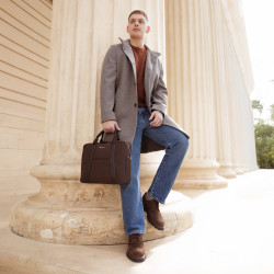 Herren Casual Schuhe 989 braun Veloursleder lifestyle