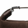 Damentasche Handtasche 037-1g 01 Wildleder Schokolade