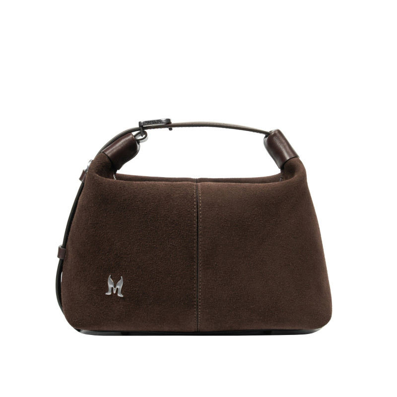 Damentasche Handtasche 037-1g 01 Wildleder Schokolade
