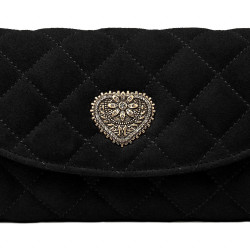 Damentasche aus Wildleder 048g schwarz