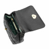 Damen-Schultertasche 049g schwarz Kaviar