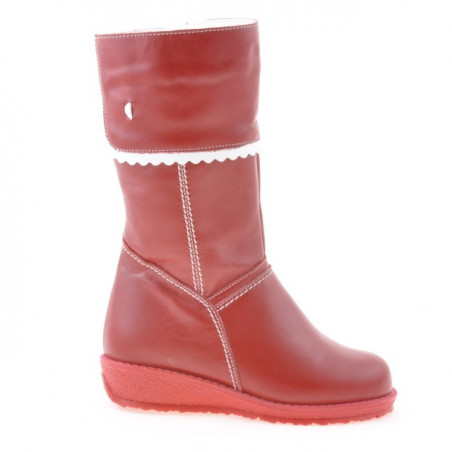 Kleine Kinderstiefel 25c rot+weiß