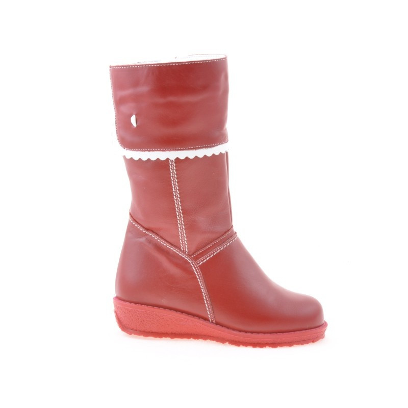 Kleine Kinderstiefel 25c rot+weiß