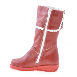 Kleine Kinderstiefel 25c rot+weiß