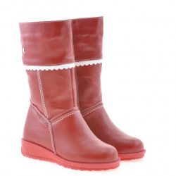 Kleine Kinderstiefel 25c rot+weiß