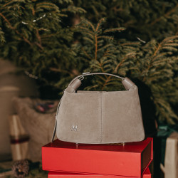 Damentasche 037-1g 01 Wildleder Sandstein lifestyle