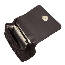 Damentasche zum Umhängen 049g Wildleder Espresso