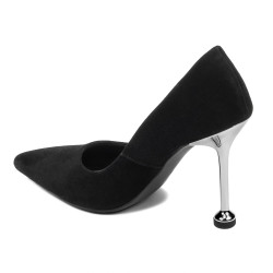 Elegante Damenschuhe 1357 Schwarz Samt