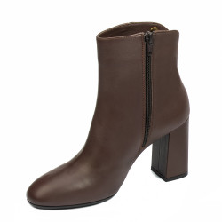 Damenstiefeletten mit Absatz 1407 Kaffee