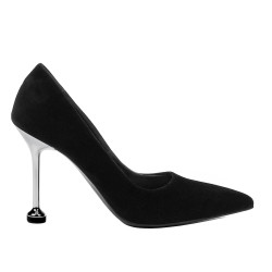 Elegante Damenschuhe 1357 Schwarz Samt