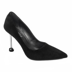 Elegante Damenschuhe 1357 Schwarz Samt