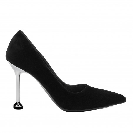 Elegante Damenschuhe 1357 Schwarz Samt
