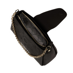 Damentasche Schultertasche 051g Veloursleder Toffee