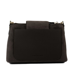 Damentasche Schultertasche 051g Veloursleder Toffee