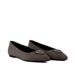 Damen-Ballerinas 1362 Sand Velours