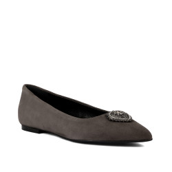 Damen-Ballerinas 1362 Sand Velours