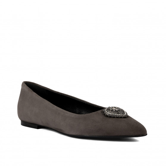 Damen-Ballerinas 1362 Sand Velours