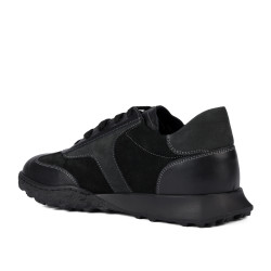 Damen-Sportschuhe 6097 schwarz Velours kombiniert