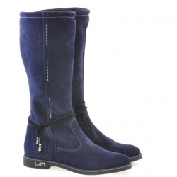 Damenstiefel 3276 Indigo Veloursleder