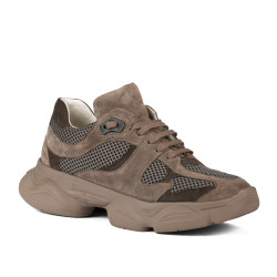 Damen-Sportschuhe 6102 Sand Velours kombiniert - Marelbo.at