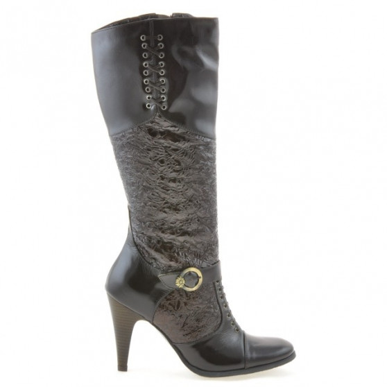 Damenstiefel 1109 Crepe Lack Kaffee Damenstiefel 1109 Crepe Lack Kaffee