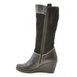 Damenstiefel 3221 Kaffee kombiniert