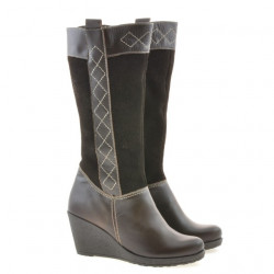Damenstiefel 3221 Kaffee kombiniert