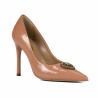 Damen elegante Schuhe 1364 beige Lack