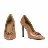 Damen elegante Schuhe 1364 beige Lack