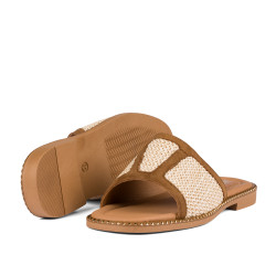 Damen Sandalen 5128 beige kombiniert