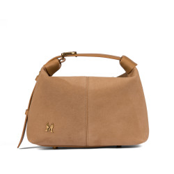 Damentasche Handtasche 037-1g Wildleder Nude