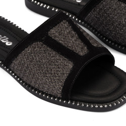 Damensandalen 5128 Schwarz kombiniert