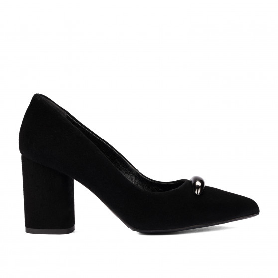 Elegante Damenschuhe 1361 schwarz Velours