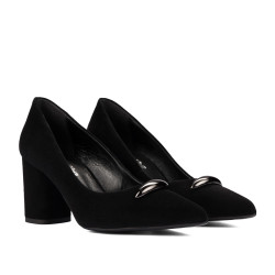 Elegante Damenschuhe 1361 schwarz Velours