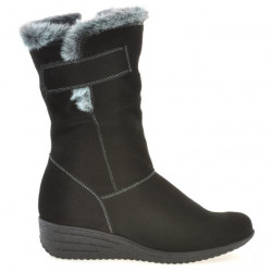 Damenstiefel 3246 schwarz Velours