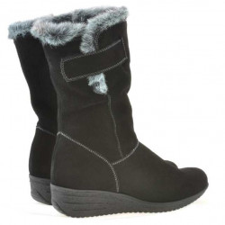 Damenstiefel 3246 schwarz Velours