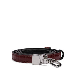 Damen Gürtel 45-1mc zweifarbig schwarz+croco bordeaux