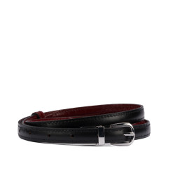 Damen Gürtel 45-1mc zweifarbig schwarz+croco bordeaux