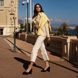 Elegante Damenschuhe 1361 schwarz Velours lifestyle