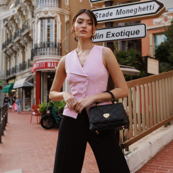 Schultertasche für Damen 049g biz schwarz lifestyle