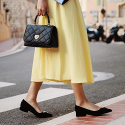 Damen Ballerinas 1360 Schwarz Velours lifestyle