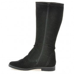 Damenstiefel 3276 Schwarz Veloursleder